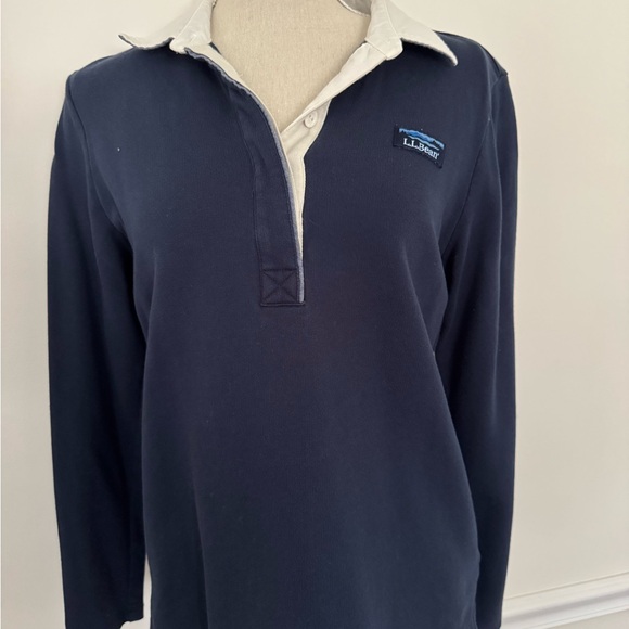L.L. Bean Tops - L.L. Bean Dark Blue Rugby | Hardly Worn